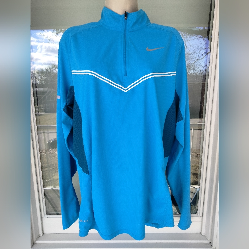 Women's Nike Running "Dri-Fit" 1/4 Zip Pullover Athletic Jacket. Size M. V. Nice